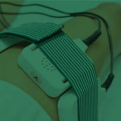 Flexible EMS body slimming device with adjustable straps for non-invasive fat reduction treatments.